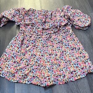 Roxy  Floral Off-Shoulder romper